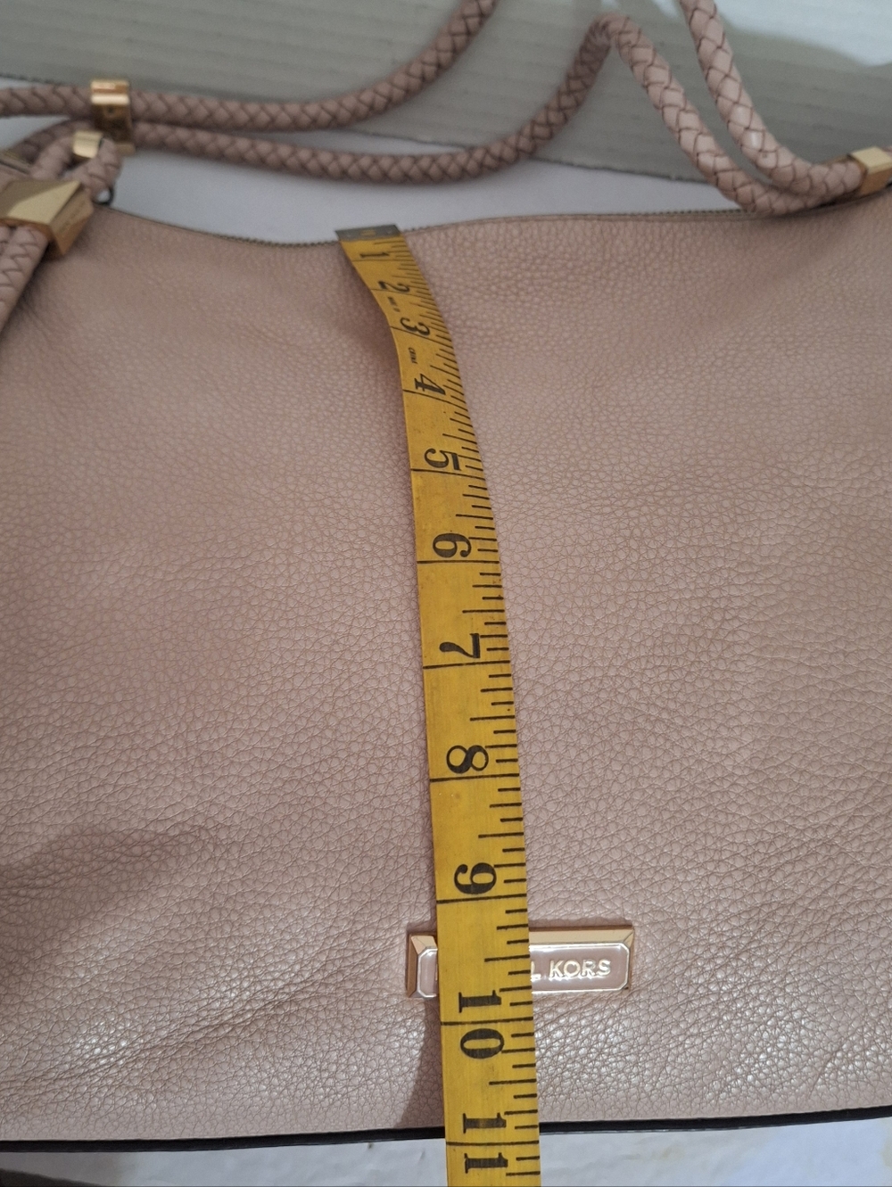 Michael Kors Lexington Large Hobo Shoulder Bag Blush Beige Pink GUC - Picture 16 of 17